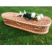 Autumn Gold Wicker / Willow 'Natural Buff & Cream' (Oval) Coffin - ** Made With Love **